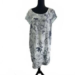 Lungo Linen Floral Dress • Size 2X • Feminine